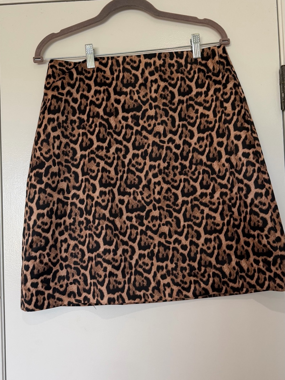 J. Crew Leopard Print Mini Skirt - tan & black